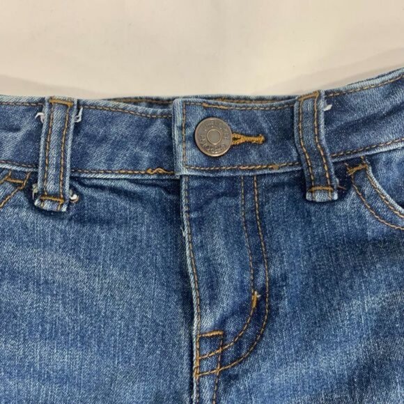 Cherokee Girls Denim Shorts Size S 6/6X Adjustable Waist - Picture 2 of 6